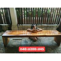ราคา เก้าอี้ไม้แผ่นเดียว ก45xย200xส45 ท๊อปไม้แผ่นเดียวหนา 2" (3363369658)