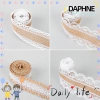 ราคา Daphne ม้วนริบบิ้นผ้ากระสอบลูกไม้สไตล์วินเทจ 1 เมตร / ม้วนสําหรับตกแต่งงานแต่งงาน (10220406851)