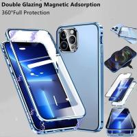 ราคา Samsung Galaxy A15 A35 A16 A17 A37 A52 A52S A53 A54 A55 A56 A35 A36 5Gเคสโทรศัพท์สองด้านเคสกระจกนิรภัยแม่เหล็กโลหะฮาร์ดปกหลัง 360 ป้องกันปลอกกันกระแทก (46454978748)
