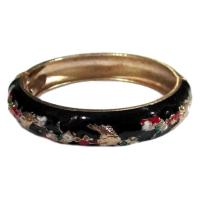 ราคา TANITTgems กำไลข้อมือ Enamel - สีดำลายรูปนก#1396 (453241242)