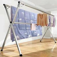 ราคา ราวตากผ้าสแตนเลสรุ่น X Drying Rack พับเก็บง่าย ยืดหดได้ ราวตากผ้าสแตนเลส ราวตากผ้าตัวX พับได้ (15902091216)