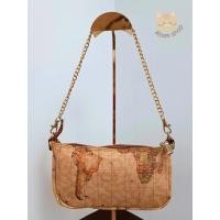 ราคา Alviero Matini ทรงพอช แท้ % มือสอง ลายแผนที่ (22954303730)