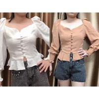 ราคา เสื้อทรงเจ้าหญิงแขนตุ๊กตาชายระบายสม็อกหลังแขนยาวปลายแขนสม็อคใส่สวยๆจ้าผ้าดีนะคะนุ่มมากงานป้ายmatinee (3555088692)