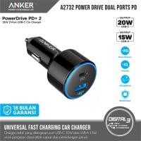 ราคา Anker A2732 PowerDrive PD+ 2 Dual Port USB-C + A ที่ชาร์จแบตในรถ 35W (40705758537)