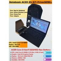 ราคา โน๊ตบุ๊คมือสอง ราคาถูก Notebook Acer E5-571 Core i3Gen4 SSD240G หน้าจอ15.6นิ้ว เครื่องสวยแบตเตอรี่ใหม่ ของแถมใหม่4รายการ (22319468384)