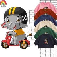 ราคา เสื้อกันหนาว คอกลม ขนาดใหญ่ สําหรับเด็ก รุ่นแร็กแลน เกาหลี ช้างบนมอเตอร์ไซด์ อายุ 1-6 ปี (48650845117)