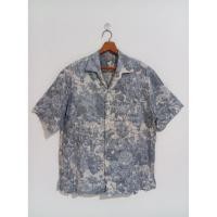 ราคา เสื้อเชิ้ตแขนสั้นฮาวาย ผ้าลินิน Jim Thompson มือสอง ของแท้ Size XXL (50356985318)