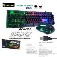 ราคา NUBWO NKM-300 Infarez Keyboard Mouse Combo set คีย์บอร์ดมีไฟ+ เม้าส์มีไฟเกมส์มิ่ง พร้อมส่ง (29165282616)