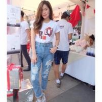 ราคา Artery Jeans กางเกงยีนส์ขายาวรุ่นผ้านอกทรงบอลลูน Boyfriend /เอวสูง/สกิดขาด (สียีนส์ซีด) (421062195)