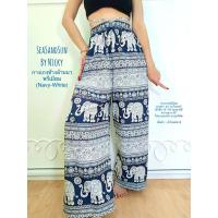 ราคา ️SeaSandSun By Nicky กางเกงช้างล้านนา (Navy-White) ทรงกระบอกเอวสูง ผ้าไหมอิตาลี(100D) ใส่สบายม๊าก คัตติ้งเนี๊ยบ (26454535767)