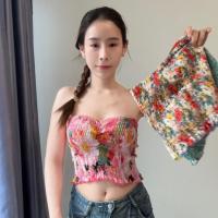 ราคา เสื้อเกาะอกสม็อคทั้งตัวรุ่นพับขอบจับจีบเพิ่มอกตูม (42115170885)