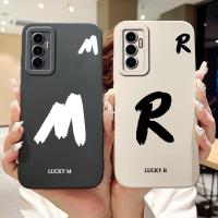 ราคา สําหรับ Vivo V23e 5G 4G S10e Y75 Lucky จดหมายเริ่มต้นเคสโทรศัพท์ VivoV23e V 23e V2126 V2130A เลนส์ป้องกันซิลิโคนนุ่มกรณี (26338453474)