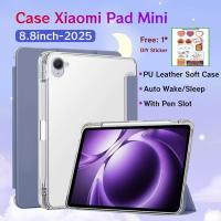 ราคา สําหรับ Xiaomi Pad Mini กรณี 8.8 นิ้ว 2025 ขาตั้งแม่เหล็กสมาร์ทซิลิโคนสําหรับ Xiaomi Pad Mini 8.8 "สมาร์ทกรณีปากกา Solt (49355688086)