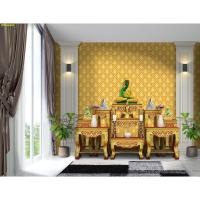 ราคา วอลเปเปอร์ติดผนัง ลายไทยเทพพนมพื้นเหลือง (5750928575)