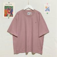 ราคา Adidas เสื้อยืดแขนสั้น ทรงหลวมสีชมพู ปักอกมินิมอล (25839374535)