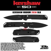 ราคา มีดพับ มีดพก มีดพับ Kershaw Iridium DuraLock Folding Knife D2 Black PVD Blade Black Aluminum Handles (24121515909)