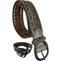 ราคา Belt35 เข็มขัด มือสอง ขายตามสภาพ เข็มขัดผู้หญิง ขนาดเล็ก สีน้ำตาลเงิน ถักเปีย สำหรับใส่ลำลอง หัวเข็มขัดสีดำ (54203013694)