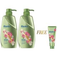 ราคา Rejoice รีจอยส์ คอลเลคชั่นน้ำหอม เพอร์ฟูม สมูทแชมพู450มลx2 ฟรี! รีจอยส์ คอลเลคชั่นน้ำหอม เพอร์ฟูม สมูท ครีมนวดผม70มล p&g (17138318320)