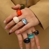 ราคา แหวนเรซินสำหรับผู้หญิง สไตล์วินเทจ สีสันสดใส สวมใส่ได้ทุกวัน (47055552782)