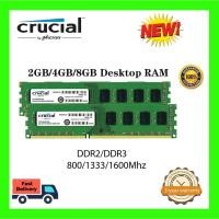 ราคา Crucial แรมหน่วยความจํา 2GB 4GB PC 8GB DDR2 DDR3 DDR3L 1066 1333 1600MHz DIMM PC2 240พิน คอมพิวเตอร์ (18072692041)