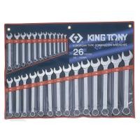 ราคา KINGTONY ประแจแหวนข้าง-ปากตาย รุ่น1060/1071 แบบชุด 26 ตัว ชุด KINGTONY รุ่น 1226MR ขนาดตั้งแต่ เบอร์ 6 - 32 (23274585028)