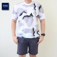 ราคา มาใหม่!! เสื้อยืดคอกลมลายพรางทหารสีขาว (29422954370)