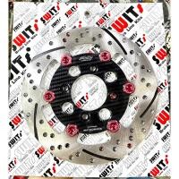 ราคา จานเบรคSwit % ใส้ในลายคาร์บอน ขนาด 220 มิล 6 หมุด ใส่เวฟ110i 125i ปลาวาฬ- LED/PCX/NOUVO (26032701850)