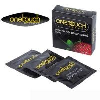 ราคา ถุงยาง ถุงยางอนามัย One Touch วันทัช ผิวเรียบ กลิ่นสตอเบอรี่ 1 กล่อง มี 3 ชิ้น (730113561)