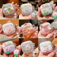 ราคา เหมาะสําหรับ Apple AirPods4 เคสหูฟังบลูทูธ Apple airpods รุ่นที่ 4 เคสป้องกัน DIY เคสนิ่มโปร่งใสสไตล์สาว 4 airpots เคสหูฟังสร้อยข้อมือจี้ airpod4 (54857506758)