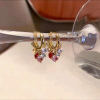 ราคา . - 14K gold palted ruby ✨ต่างหูเงินแท้ชุบทอง14K (19189308635)