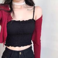 ราคา เสื้อสายเดี่ยวแฟชั่น สม็อคทั้งตัว มีฟองน้ำในตัว ทรงสวย 907# (29754463336)