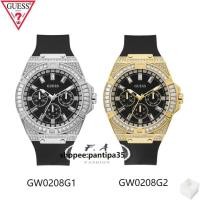ราคา F.A Guess นาฬิกาแฟชั่นบุรุษของแท้ 100% หน้าปัดขนาดใหญ่ประดับดวงตาเพชรสามดวง สายซิลิโคน GW0208G1 GW0208G2 ขนาด：47MM (27568645407)