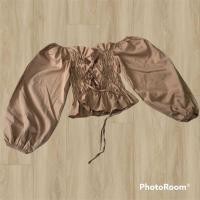 ราคา เสื้อปาดไหล่สม็อคทั้งตัวแขนยาว แต่งผูกเชือกช่วงอก (20706068352)