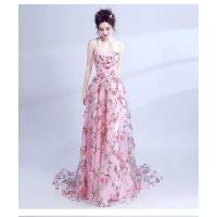 ราคา EAGLELY ชุดราตรีสวยหรูชุดราตรียาวสีชมพูสุดหรูสำหรับผ ❤ (25676435505)