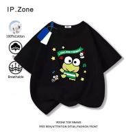 ราคา เสื้อยืดเด็ก Sanrio Kerokero Keroppi ผ้าฝ้ายแท้ เสื้อยืดแขนสั้น ผ้านุ่มใส่สบาย พิมพ์สัตว์น่ารัก (44373485767)