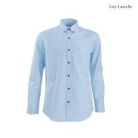 ราคา Guy Laroche เสื้อเชิ้ตแขนยาว สีฟ้าอ่อน ทอลายในตัว ผ้า Cotton/Polyester ทรง SLIM FIT รุ่น BAB9205W5LB (48904911732)