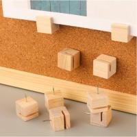 ราคา Ins ช่องเสียบการ์ดไม้ I-Shaped Nail Cork Board Felt Board ข้อความยึดไม่เจ็บเล็บศิลปะภาพ (44259603371)