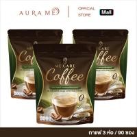 ราคา ( 3 ห่อใหญ่/ 90 ซอง) ME CARE Coffee กาแฟมีแคร์ ไม่มีน้ำตาล บรรจุห่อละ 30 ซอง (44018201993)