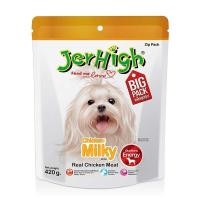 ราคา เจอร์ไฮ ขนมสุนัข รสนม 420 กรัม JERHIGH Dog Snack Chicken Milky Stick 420 g. (43970612318)