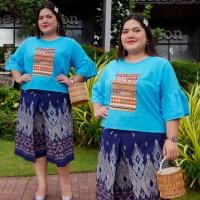 ราคา อก 48 52 นิ้ว เสื้อผ้าฝ้ายแต่งผ้าทอ เสื้อพื้นเมืองคนอ้วน เสื้อพื้นเมืองผู้หญิงไซส์ใหญ่ (25296327399)