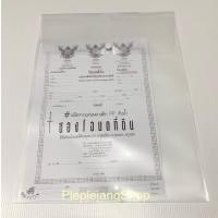 ราคา ยกโหล (12 ชิ้น) ซองใส่โฉนดที่ดิน ซองใส่เอกสาร ขนาด B4 ซองพลาสติกมีกระดุม (56957350028)