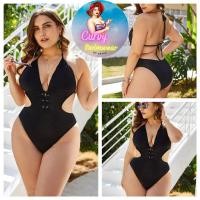 ราคา ชุดว่ายน้ำสาวอวบ ชุดว่ายน้ำสาวไซส์ใหญ่ ชุดว่ายน้ำคนอ้วน เว้าเอวเซ็กซี่(2XL-5XL) (6393489054)