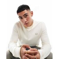 ราคา Fred Perry Crew Neck Sweatshirt in Ecru (28909500394)