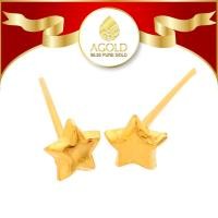 ราคา AGOLD ต่างหูทอง 0.3 กรัม แป้นพลาสติก ทองคำแท้ 96.5 (คละลาย) (2005652557)