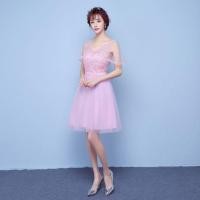 ราคา ราตรีสั้นสีชมพู/ธีมเพื่อนเจ้าสาว (994323683)
