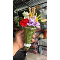 ราคา กรวยดอกไม้ไหว้ครูลวดกำมะหยี่ (40927109538)