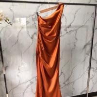 ราคา เดรสราตรียาวสีส้มอิฐ (3202990129)