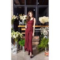 ราคา SALE Size M มีตำหนิ⚡ส่งฟรีปณ. [งานป้าย] ป้าย Sherilyn จั๊มสูท จั๊มสูทขายาว จั๊มสูทงานป้าย จั๊มสูทสีแดง จั๊มสูทสีเลือดหมู (13303837305)