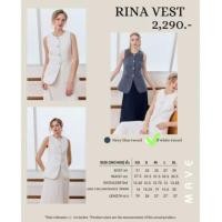 ราคา (พร้อมส่ง) 1,300.- แบรนด์MAVE.matters เสื้อรุ่น Rina Vest สีOff White (Size:XL) (41118807032)