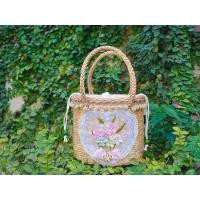ราคา กระเป๋าสานลายดอกไม้พาสเทล ทรงถัง มีซับ (20879071335)